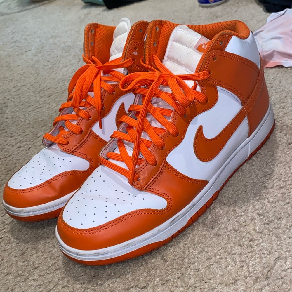 Orange Nike dunk high
